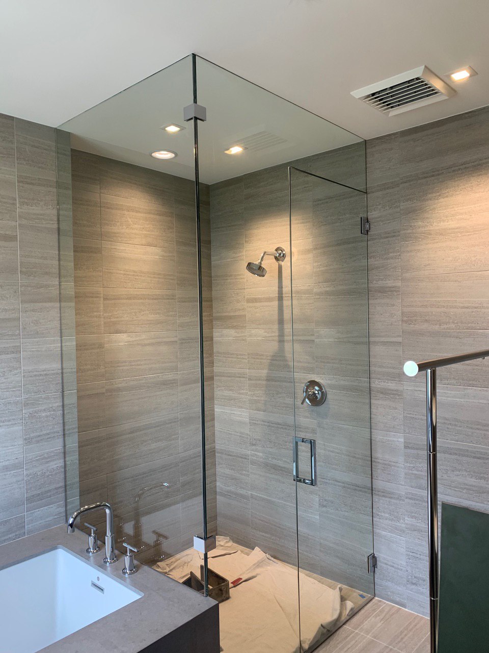 Custom Frameless Shower Enclosure