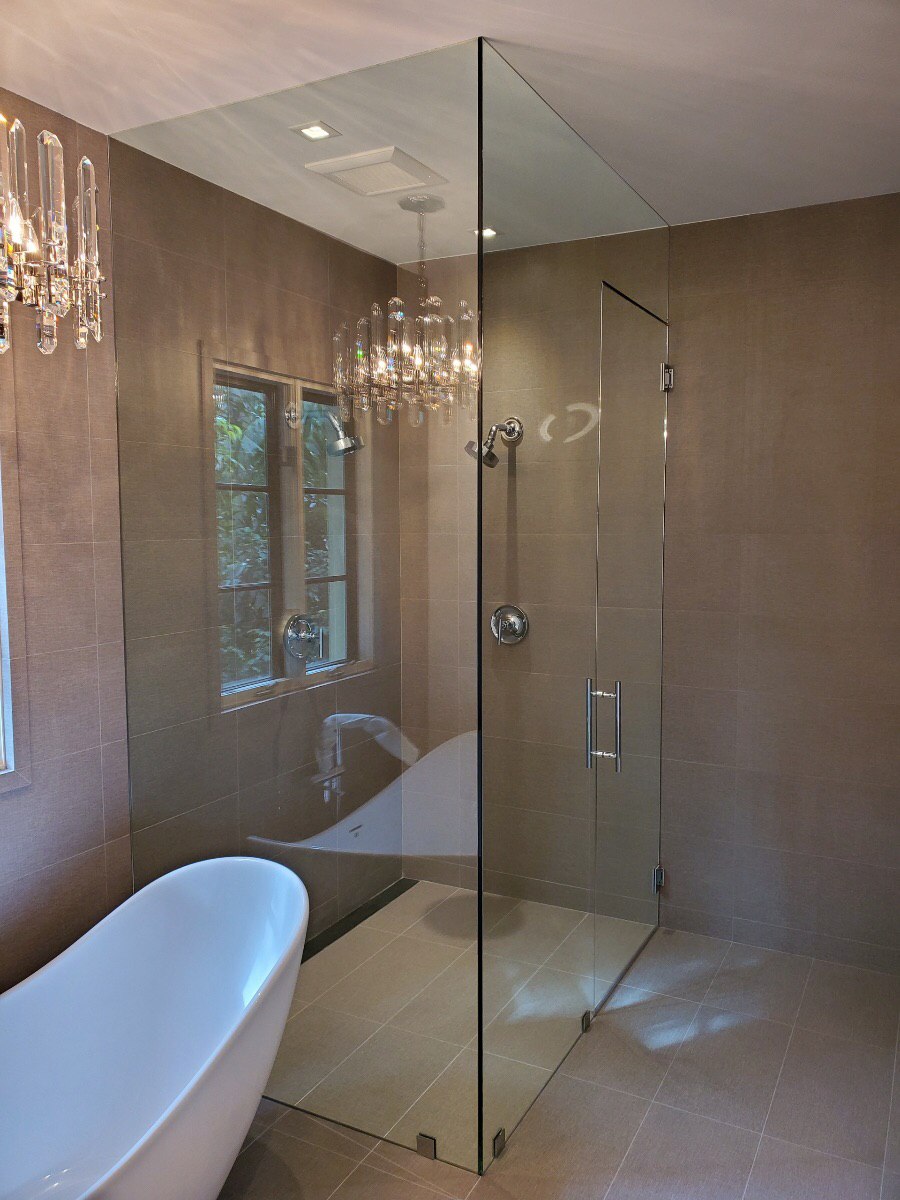 Custom Frameless Shower Enclosure